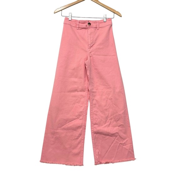 Billabong Free Fall High-Waist Pants Womens 25 SMALL Papaya Pink Surf Skater Y2k - Picture 1 of 11